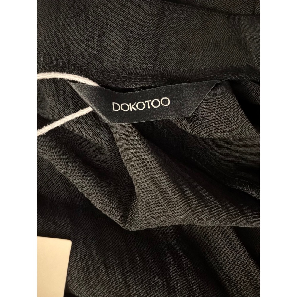 Dokotoo 2X Black Wide Leg Jumpsuit Pockets Bib Front Casual - Picture 3 of 7